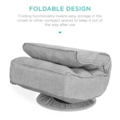 Best Choice Products Folding Floor Gaming Chair For Home, Office W/ 360-Degree Swivel, 4 Adjustable Positions -Smart Office Sets GUEST 5f723b83 cbb2 42e2 bfd0 514342585f70