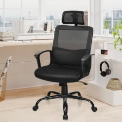 Costway Mesh Office Chair High Back Ergonomic Swivel Chair W/ Lumbar Support & Headrest -Smart Office Sets GUEST 607a86f9 5593 4066 9be8 ef22b867022a