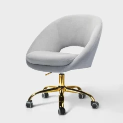 Hector Velvet ErgonomicTask Chair Home Office Desk Chair Swivel Adjustable With Open Back Design| Karat Home -Smart Office Sets GUEST 61135a3a 5518 4bbe 9bf2 97202531f913