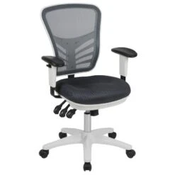 Emma And Oliver Mid-Back Mesh Triple Paddle Swivel Ergonomic Office Chair With Adjustable Arms -Smart Office Sets GUEST 6133794d c274 4991 88ea ccadaa7ecbaa