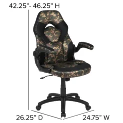 Flash Furniture Gaming Desk And Racing Chair Set With Cup Holder, Headphone Hook And Removable Mouse Pad Top - 2 Wire Management Holes -Smart Office Sets GUEST 62912874 837c 47f2 b257 cb32f23c0895