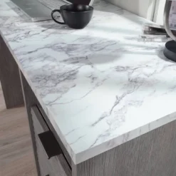 East Rock Computer Desk Ashen Oak - Sauder: Laminated Surface, MDF Frame, Metal Hardware, 5-Year Warranty -Smart Office Sets GUEST 6314aa09 51ed 4c7a a9b8 135162f2f4f6