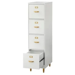 Dixie 4 Drawer Filing Cabinet White - Buylateral -Smart Office Sets GUEST 633be0a5 65c9 44ce a738 5dc88597b2c5