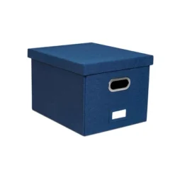 BirdRock Home 1-Pack Collapsible File Storage Organizer With Lid - Navy 11 BirdRock Home 1-Pack Collapsible File Storage Organizer With Lid - Navy -Smart Office Sets GUEST 63a1a356 65ad 4634 a76b c98d54b8ca30