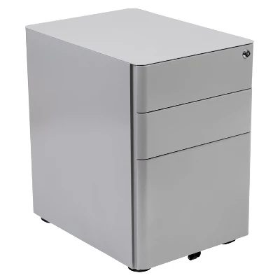 Flash Furniture Modern 3-Drawer Mobile Locking Filing Cabinet With Anti-Tilt Mechanism And Hanging Drawer For Legal & Letter Files 17 Flash Furniture Modern 3-Drawer Mobile Locking Filing Cabinet With Anti-Tilt Mechanism And Hanging Drawer For Legal & Letter Files - Image 15