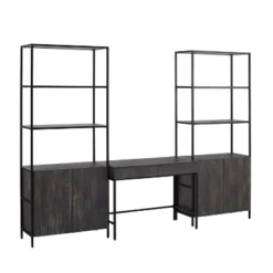 3pc Jacobsen Desk And Large Etagere Set Brown Ash - Crosley 21 3pc Jacobsen Desk And Large Etagere Set Brown Ash - Crosley -Smart Office Sets GUEST 659a206c 59f1 4b7d 830d f5265fa406f2