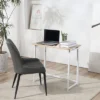 HOMCOM Writing Desk, 31.5" Folding Table For Small Space, Computer Desk With Metal Frame, Space-Saving Workstation For Home Office