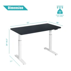 Costway Electric 55''x28'' Standing Desk Adjustable Sit To Stand W/ Controller