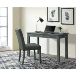 Draven Desk & Chair With USB Dark - Picket House Furnishings