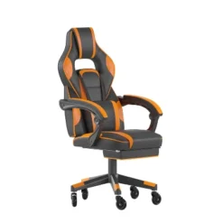 Flash Furniture X40 Gaming Chair Racing Computer Chair With Fully Reclining Back/Arms And Transparent Roller Wheels, Slide-Out Footrest -Smart Office Sets GUEST 67518d71 ec29 4a73 84c1 8a61dd2057e5