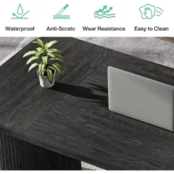 Tribesigns 62" Executive Desk, Large Office Computer Desk With Double Pedestal, Modern Simple Rectangle Writing Table For Home Office -Smart Office Sets GUEST 6805d1b1 d4f1 44b1 b87b f606d5a35928