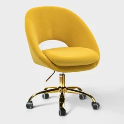 Hector Velvet ErgonomicTask Chair Home Office Desk Chair Swivel Adjustable With Open Back Design| Karat Home -Smart Office Sets GUEST 68daab3a c44b 46d7 af3f 68de24b4ed30