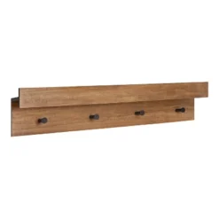 36" X 7.5" X 4.5" Levie Wood Wall Shelf Ledge With Knobs - Kate & Laurel All Things Decor -Smart Office Sets GUEST 69123907 6bab 42b4 b21c 2f976c9404f0