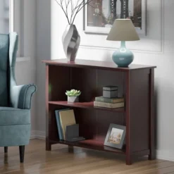30" 3 Tier Milan Storage Shelf Or Bookshelf Long Walnut - Winsome -Smart Office Sets GUEST 694af548 aa32 4742 84ac 81a987dd43db