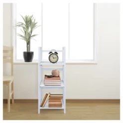 38" 3 Tier Folding Bookshelf - Flora Home -Smart Office Sets GUEST 697053cc ae0c 4b1d a2cd f3cba1f56765