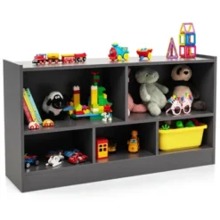 Costway Kids 2-Shelf Bookcase 5-Cube Wood Toy Storage Cabinet Organizer -Smart Office Sets GUEST 6a87931a a6f5 476e 8e52 c3830db96478