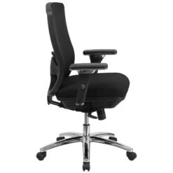 Emma And Oliver 24/7 350 Lb. Big & Tall Black Mesh Synchro-Tilt Swivel Ergonomic Office Chair -Smart Office Sets GUEST 6bb160e5 3ef8 4d46 8494 1176a3757090