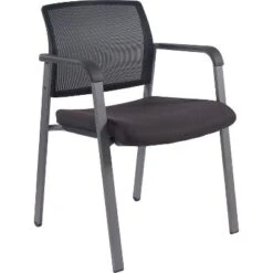 Lorell Guest Chair 22-7/8"x22-5/8"x32-1/8" Mesh/Black 30956