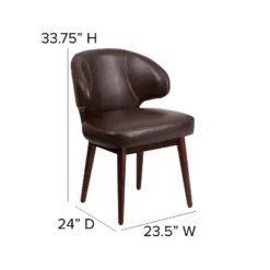 Flash Furniture Comfort Back Series Side Reception Chair With Walnut Legs -Smart Office Sets GUEST 6c2f7316 f8eb 448a a03a 524ee7badd0a
