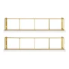 2pk 18" Benbrook Wood And Metal Wall Shelf Set White - Kate & Laurel All Things Decor -Smart Office Sets GUEST 6c66b02e 9e65 4e38 b3d7 8343d015794f