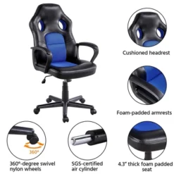 Yaheetech Office Chair Desk Artificial Leather Gaming Chair -Smart Office Sets GUEST 6d5a2a21 7d3d 4848 9681 d8e959ffaae6
