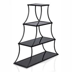 50.63" Kurry 4 Shelves Bookcase Sand Black - MiBasics -Smart Office Sets GUEST 6de5f889 f872 43b0 8211 177572261066