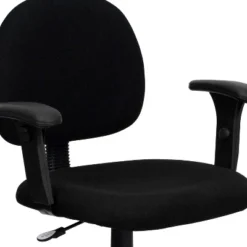 Flash Furniture Wayne Mid-Back Black Fabric Swivel Task Office Chair With Adjustable Arms -Smart Office Sets GUEST 6ee9f768 45d2 4d5f be33 d6fa63ba8115