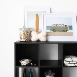 35.43" Langdrew 9 Cube Organizer Black - Signature Design By Ashley -Smart Office Sets GUEST 7027d8ca 68d5 4de3 b7a4 b289bcb476de