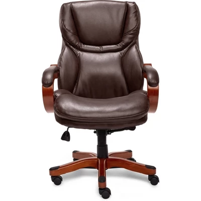 Big And Tall Executive Office Chair With Upgraded Wood Accents - Serta 17 Big And Tall Executive Office Chair With Upgraded Wood Accents - Serta - Image 15
