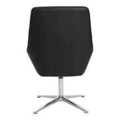 Tubby Chair With Aluminum Base Faux Leather Black - OSP Home Furnishings -Smart Office Sets GUEST 70bd6d81 016f 402b 9a41 d72dfe256be1