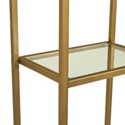 3pc Aimee Desk And Etagere Set Soft Gold - Crosley -Smart Office Sets GUEST 70ed153a 8156 4274 a723 767458a8c678