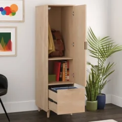 Clifford Place Storage Cabinet With File Natural Maple - Sauder -Smart Office Sets GUEST 71c7e479 7e62 4ae6 a31a b50a6418981a