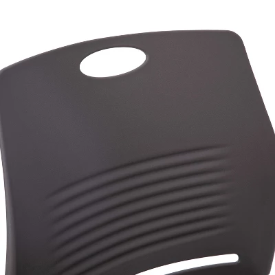 Emma And Oliver Heavy Duty 660 Lb. Capacity Ergonomic Polypropylene Stack Chair With Perforated Back And Steel Sled Base 9 Emma And Oliver Heavy Duty 660 Lb. Capacity Ergonomic Polypropylene Stack Chair With Perforated Back And Steel Sled Base - Image 7