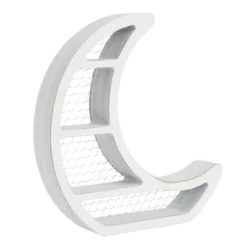Farmlyn Creek Small Wooden Crescent Moon Wall Shelf For Crystals & Essential Oils, Rustic Home Wall Decor For Nursery, White, 10.7 X 11.2 X 2 In -Smart Office Sets GUEST 739df972 b8c0 441a 9ca0 ad858c74e2cf