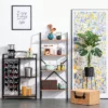 HOMCOM Industrial 4 Tier Ladder Shelf Bookshelf Vintage Storage Rack Plant Stand With Wood Metal Frame For Living Room Bathroom -Smart Office Sets GUEST 7511e416 c2f1 4987 8ed1 c704ed51d3bd