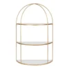 21" X 32" Freade Tiered Decorative Wall Shelf White/Gold - Kate & Laurel All Things Decor -Smart Office Sets GUEST 752ca9b4 2c65 44c4 9558 b3fcd3227e7c