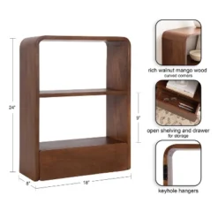 Kate & Laurel All Things Decor 18"x24" Kato Wall Shelf With Drawer -Smart Office Sets GUEST 759b61e1 b34f 46bb 87d3 ec38b05ccbb0