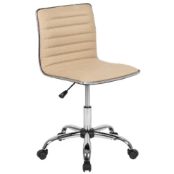 Merrick Lane Home Office Chair Ergonomic Executive Ribbed Low Back Armless Computer Desk Chair - Base, Frame & Border -Smart Office Sets GUEST 759c934d ed70 43b7 b454 ed58984d1c4a