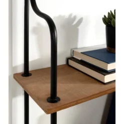 20" X 32" Walters Wood/Metal 3 Tier Shelving Brown - Kate & Laurel All Things Decor -Smart Office Sets GUEST 76dc0b59 eb92 4d54 b5ba 68438d09633c