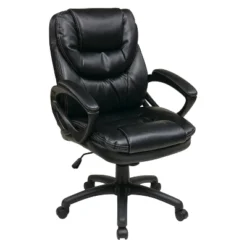 Faux Leather Managers Chair With Padded Arms - OSP Home Furnishings -Smart Office Sets GUEST 76dfb9ad a1cf 4568 8c6c 4a36041ea322