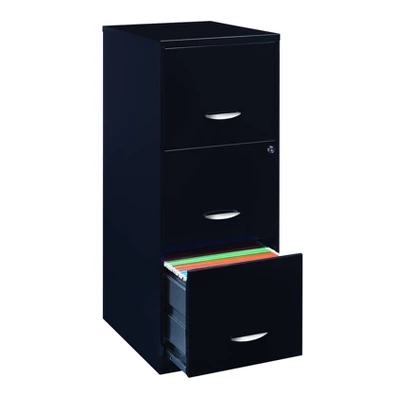 Hirsh Industries Space Solutions File Cabinet 3 Drawer - Black 3 Hirsh Industries Space Solutions File Cabinet 3 Drawer - Black