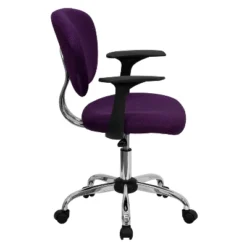 Emma And Oliver Mid-Back Mesh Padded Swivel Task Office Chair With Chrome Base And Arms -Smart Office Sets GUEST 7c1e39b3 174c 49e4 b04e b9074c6fc63f