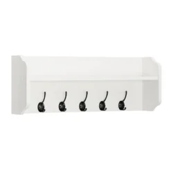 25" X 9" Entryway Floating Utility Wall Shelf With Hooks White - Danya B. 26 25" X 9" Entryway Floating Utility Wall Shelf With Hooks White - Danya B. -Smart Office Sets GUEST 7cbe0302 6dcf 435b aea2 c8cea6ff27ae