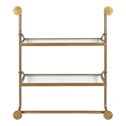 26" X 31" Marit Metal Wall Shelf Gold - Kate & Laurel All Things Decor -Smart Office Sets GUEST 7d0db773 b89d 4980 8845 b6c66d3a3e0f