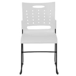 Flash Furniture HERCULES Series 881 Lb. Capacity White Sled Base Stack Chair With Air-Vent Back -Smart Office Sets GUEST 7dea9d2f cf77 4ec3 8e26 b746ea1660b0