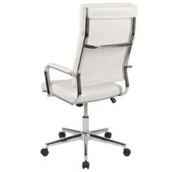 Flash Furniture Hansel High Back White LeatherSoft Contemporary Panel Executive Swivel Office Chair -Smart Office Sets GUEST 7e8a3f1b 0aa4 4f18 be07 69dd6037da9a
