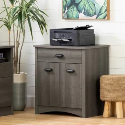 Gascony Printer Cabinet Gray Maple - South Shore
