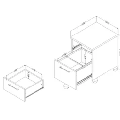 Interface 2 Drawer Mobile File Cabinet - South Shore -Smart Office Sets GUEST 7f005c19 bba7 4acd ba24 bd9f6f3e6bfe