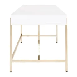 Broadway Desk White Gloss - OSP Home Furnishings -Smart Office Sets GUEST 800dea5e 6018 4a5f 93ff c23a7a1fa15d