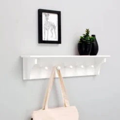 Foster Wall Shelf With Pegs - White -Smart Office Sets GUEST 80faf343 5411 4ecd b3e0 c4c926e201f4